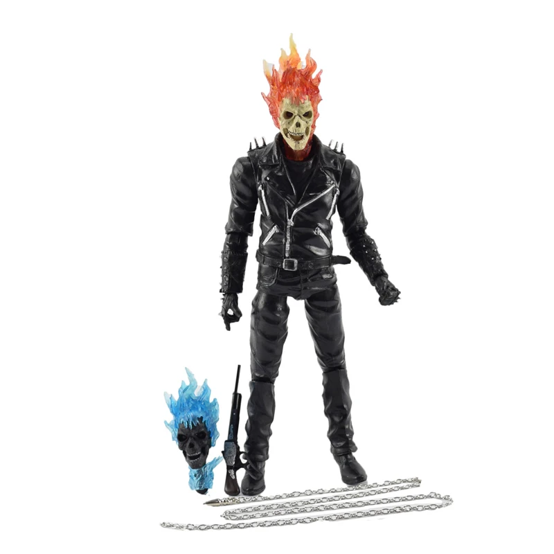 Ghost Rider фигурку ПВХ Marvel Джонни Blaze Коллекционная модель игрушки 23 см|Игровые