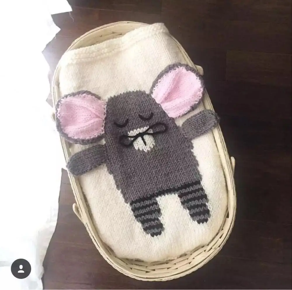 3D мультфильм ручной работы нить одеяло мягкий пледы животных ковер Дети Вязание