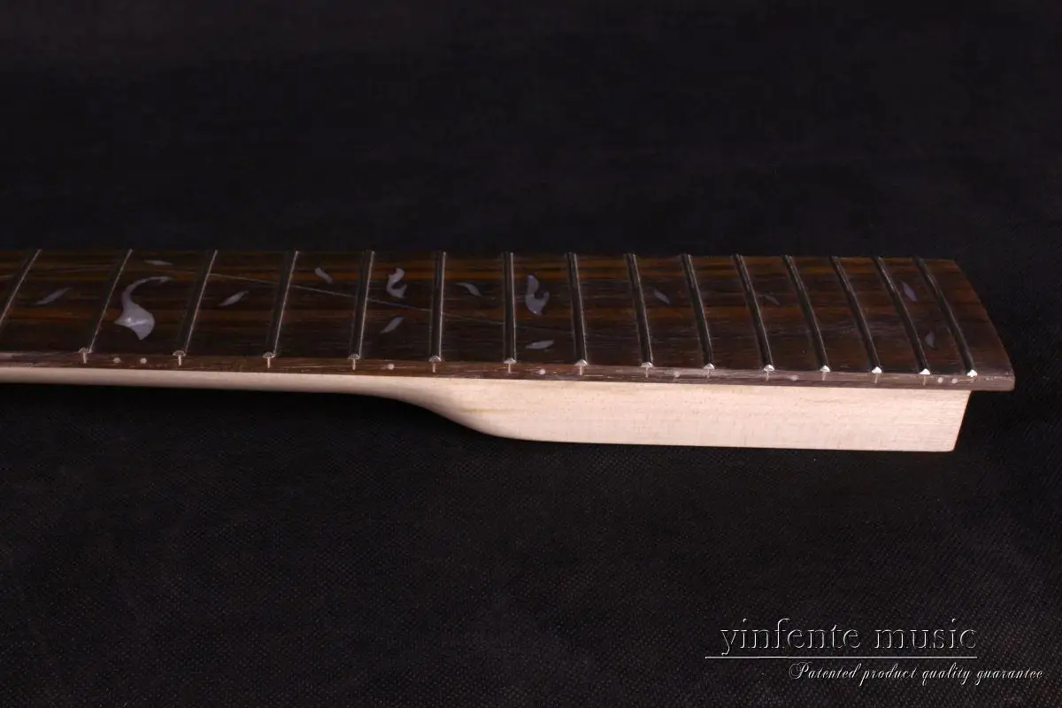 Electric bass guitar neck paddle 24 fret 34 inch Fretboard Vine inlay luthier | Спорт и развлечения