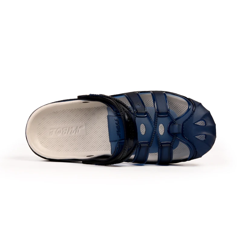 VESONAL Summer breathable Hollow out slippers men shoes Hole holes shoes Jelly male water beach slipers slides fish Plastic