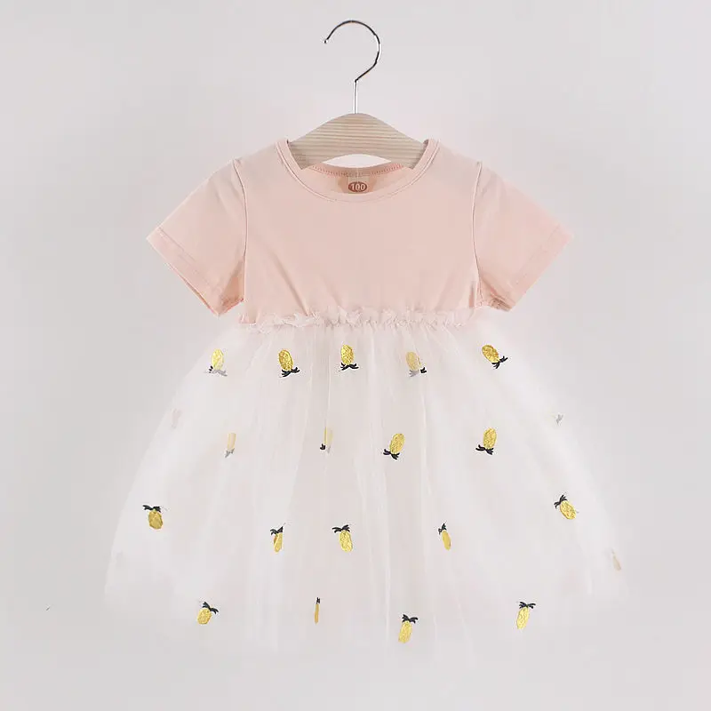 Disney/летнее платье-пачка для девочек Платья детей с фруктами Vestidos Платье