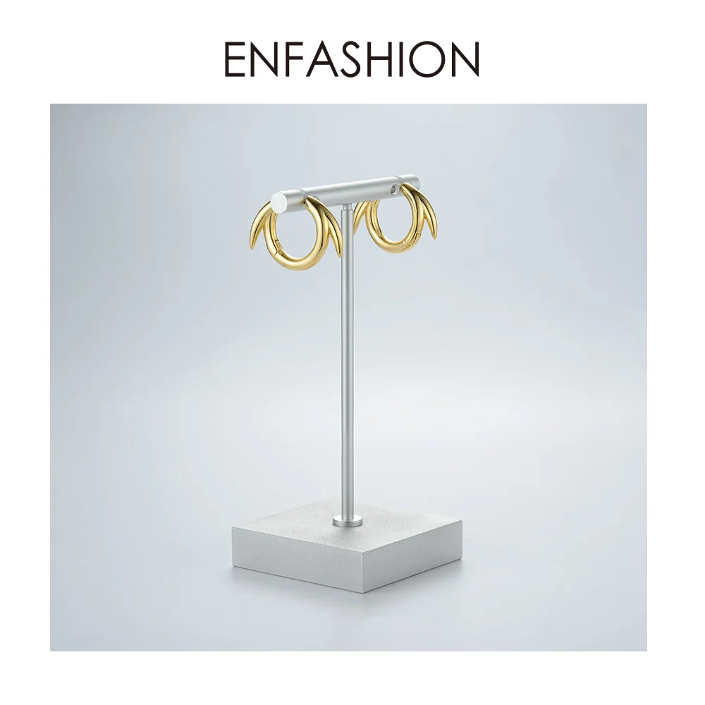 ENFASHION маленькие круглые серьги-кольца для женщин золотого цвета минималистичные эффектные обручи серьги, ювелирные изделия Brincos EC191069