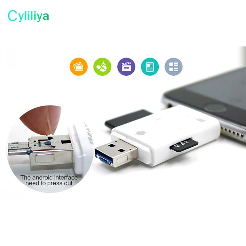 3 в 1 iFlash Drive HD USB 0 Micro SD SDHC TF OTG кард ридер для iPhone7 7plus 6 6splus ipad ios устройство всех