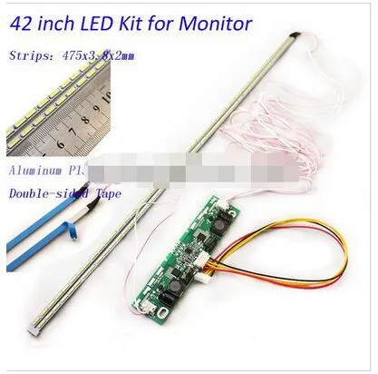 Новинка! 42 дюймовая светодиодная алюминиевая пластина лента для подсветки