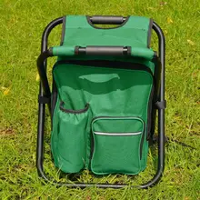 Outdoor Folding Camping Fishing Chair Stool Portable Backpack Cooler Insulated Picnic Bag Hiking Seat Table Bag  Stool Bags