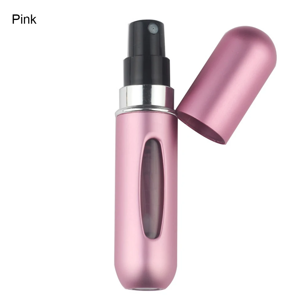 pink 5 мл распылитель духов для путешествий, мини-контейнер для духов, алюминиевый многоразовый флакон для духов, контейнеры - Цвет: pink