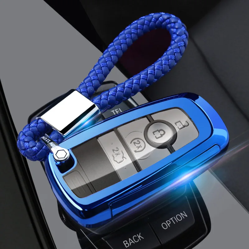 Натуральная Pcmos ключ чехол КРЫШКА ДЛЯ Ford Fusion Mustang Explorer F-150 F-250 F-350- дистанционный ключ чехол Брелок в виде ракушки 5 Кнопка