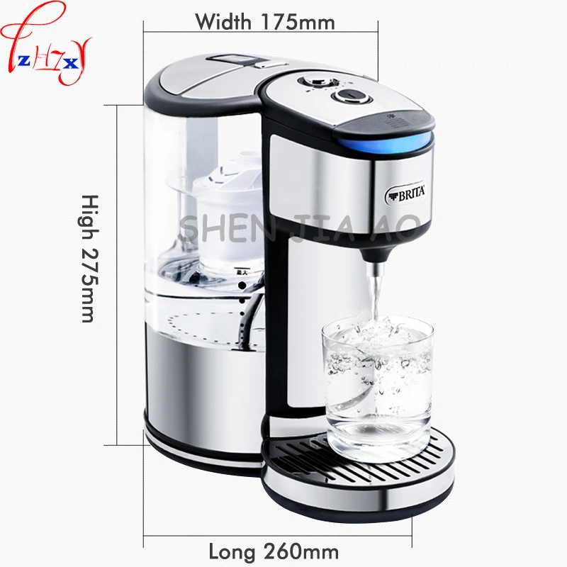 

1pc home kitchen electric water 1.8L hot water bar water filter pot stainless steel electric straight drink water purifier
