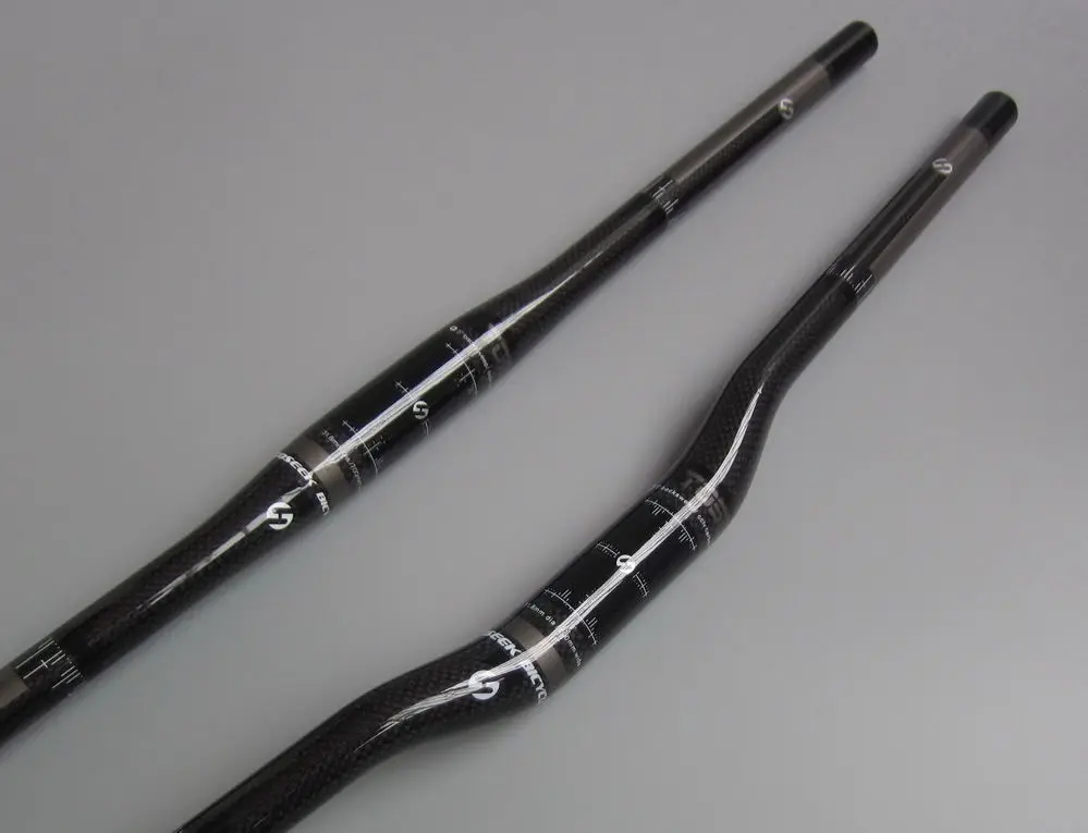 Глянцевый руль из углеродного волокна TOSEEK 3K плоский для горного велосипеда 31