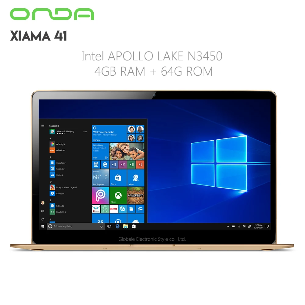 Оригинальный ONDA xiaoma 41 ноутбук 14 1 дюймов Windows 10 Intel Apollo Lake Celeron n3450 4 ядра ГГц ГБ