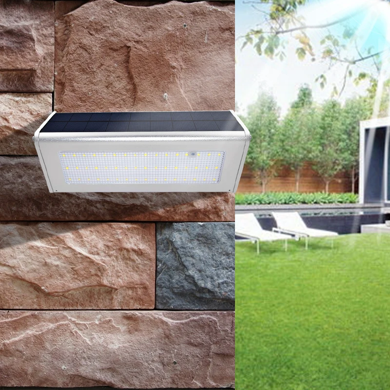 Уличные настенные светильники на солнечной батарее из алюминиевого сплава 48