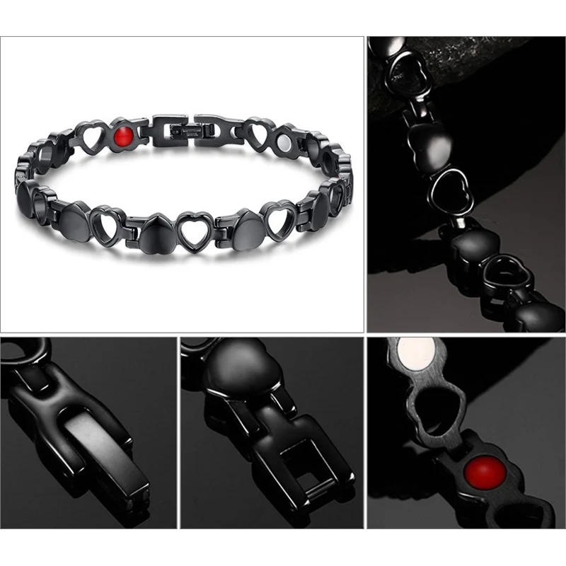 Браслет Vinterly из нержавеющей стали Женский голубой Магнитный браслет с звеньями