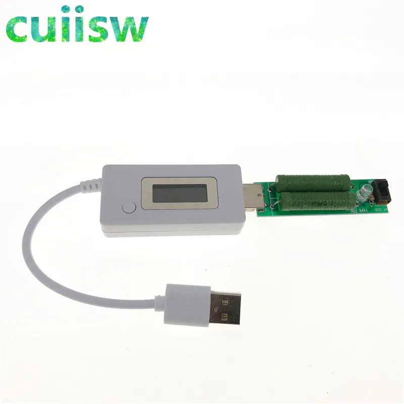 ЖК-дисплей Micro USB зарядное устройство Емкость батареи Напряжение Ток Тестер Метр Детектор+ нагрузочный резистор 2A/1A с переключателем