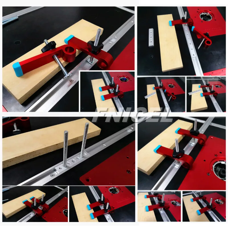 

Universal Woodworking Clamp Blocks Platen Miter Track Clamping Block Woodwork Hand Tools Set M8 Screw Set Tool