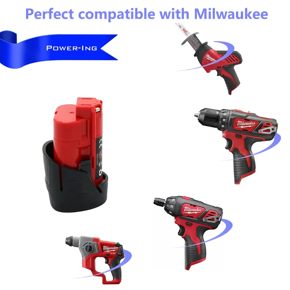 12В 2.5ah литий ионная сменная батарея для силового инструмента Milwaukee 3 шт|Комплекты