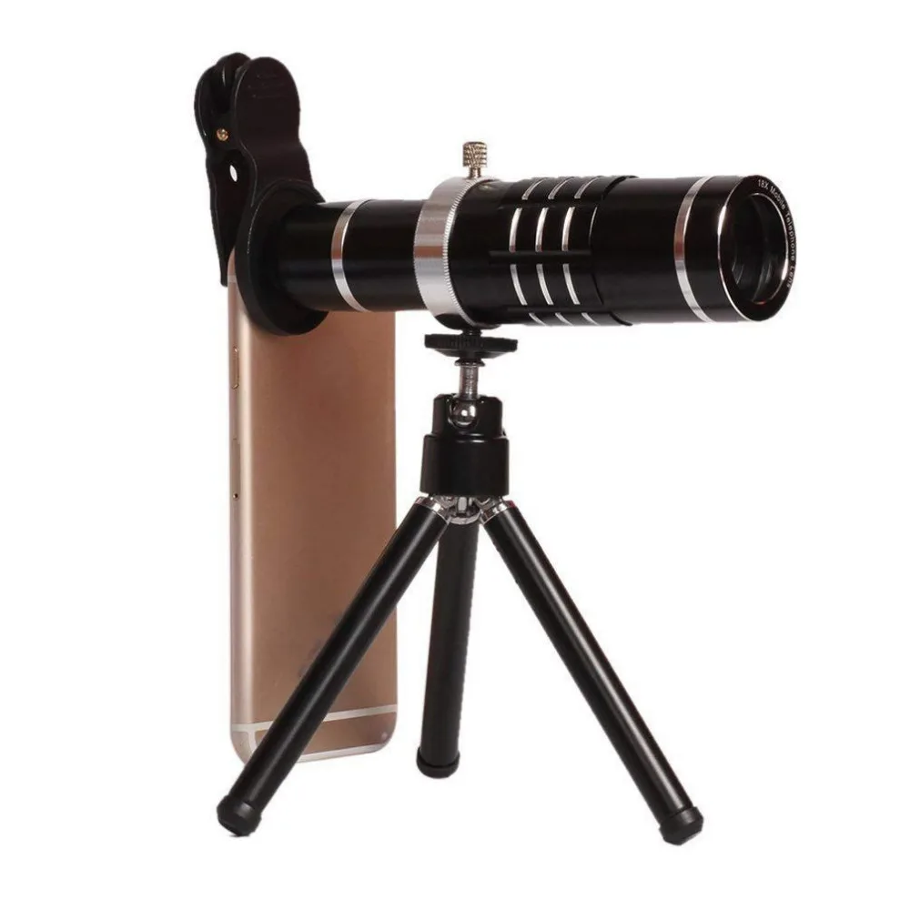AAAE 18X телескопическая камера Lense с клипсой для сотового телефона объективом