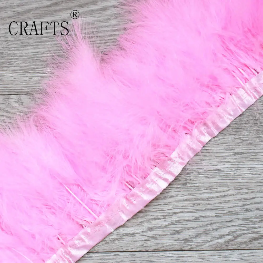 Декоративная лента из перьев индейки 16 цветов 2 м|turkey feathers|feather featherlong feathers |