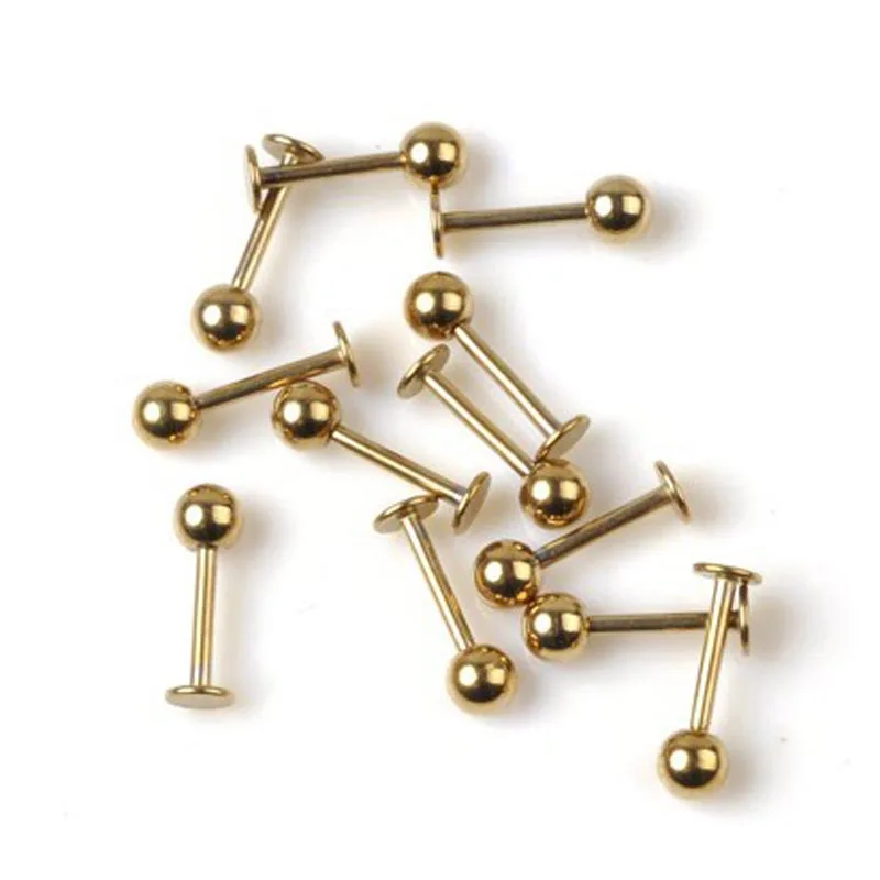 

Lot 10pcs Stainless steel Labret Lip Stud Labret Chin Ring Monroe Bar Tragus