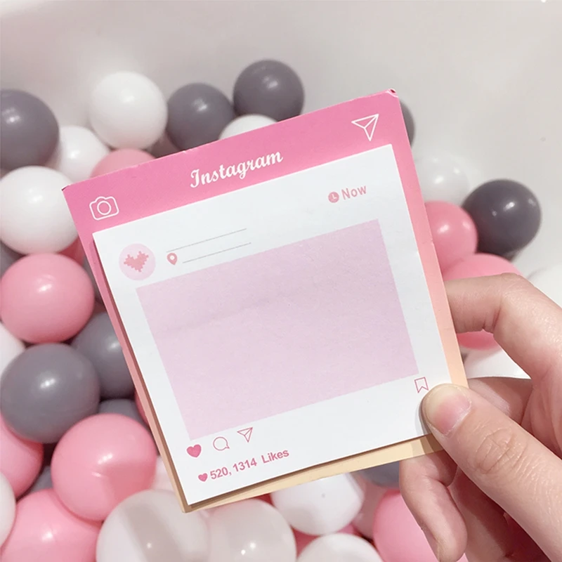 Kawaii розовый ins блокнот для заметок с липкими заметками милый подарок для девочки Блокнот Канцелярские Товары для офиса и школы