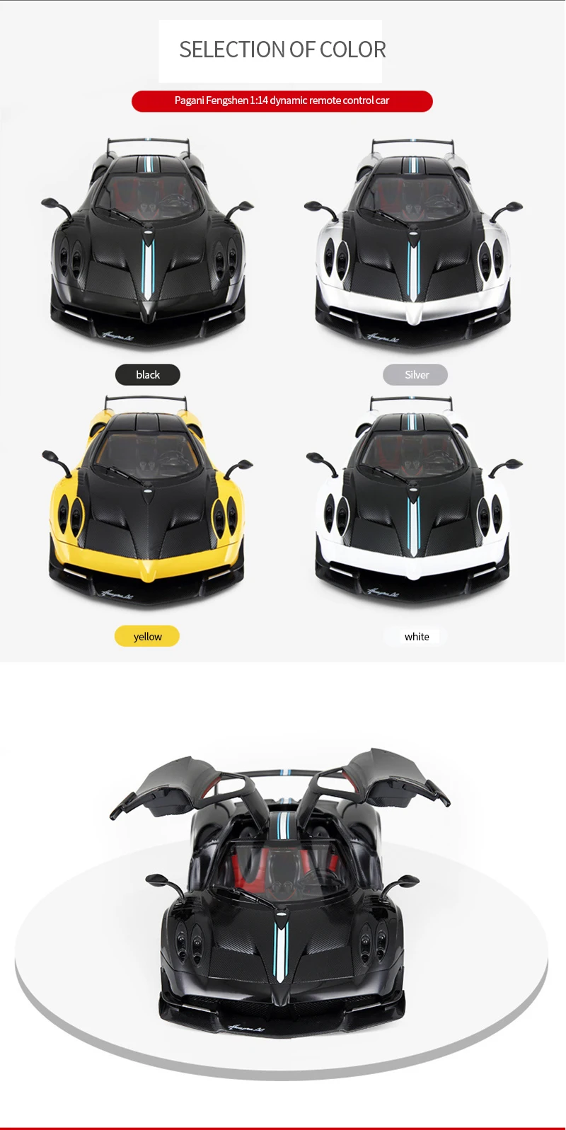 RASTAR rc автомобиль 1:14 Pagani Aeolus пульт дистанционного управления автомобиль usb зарядка открытая дверь Детский Электрический пульт дистанционного управления игрушка 75460