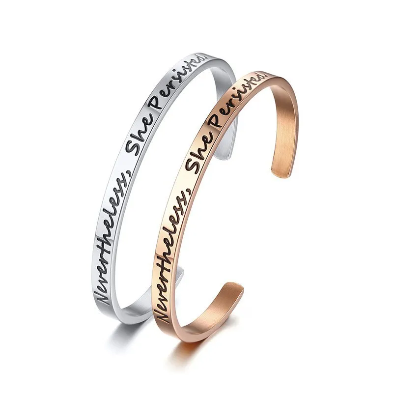 Vnox Words браслет для женщин и мужчин трендовые браслеты из нержавеющей стали BFF