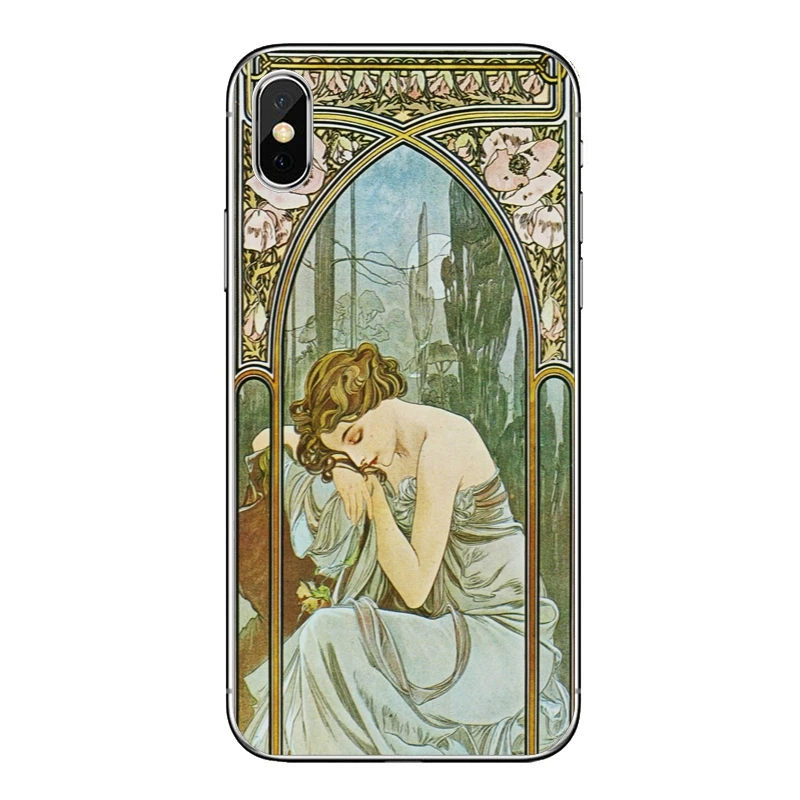 Чехол с постером ALPHONSE MUCHA для телефона Samsung Galaxy S10 S9 S8 S7 S6 edge Plus Lite S5 S4 Note 9 8 5 4 мягкий
