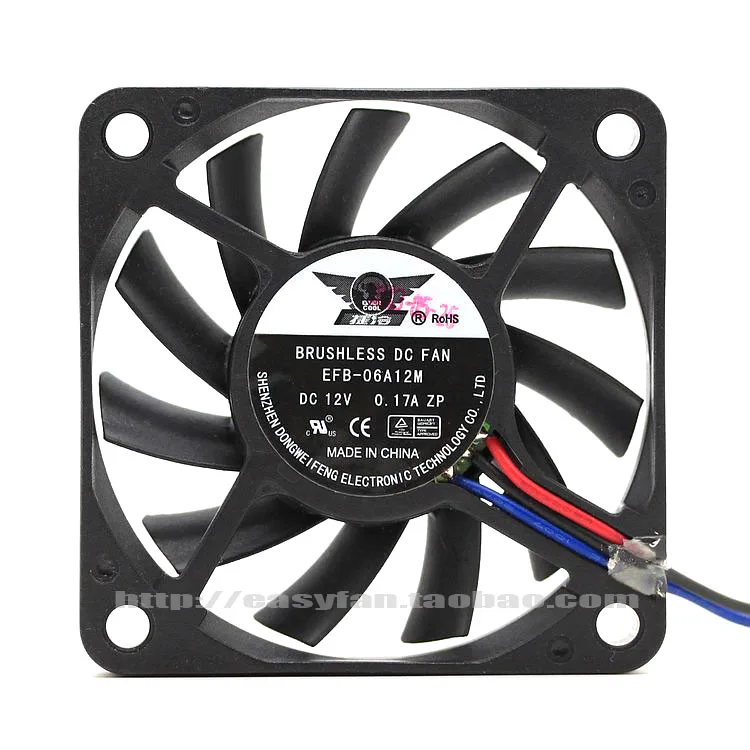 Новый вентилятор охлаждения DONGWEIFENG DWPH EFB 06A12M 6010 dc12V 0.17A|cooling fan|silence fanfan |