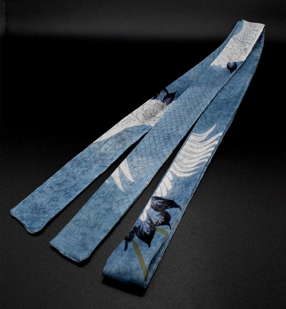 high quality Chiffon Antique hanfu cos hair band costume studio cranes printing hair rope hair restoring ancient ways