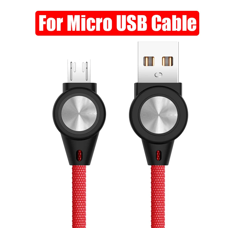 Red Micro USB Кабель Robotsky 3A type C Micro USB для быстрой зарядки samsung S9+ S8 Xiaomi Mi8 huawei mate 10 Pro USBC MicroUSB Весенняя дата-линия - Цвет: Red Micro USB