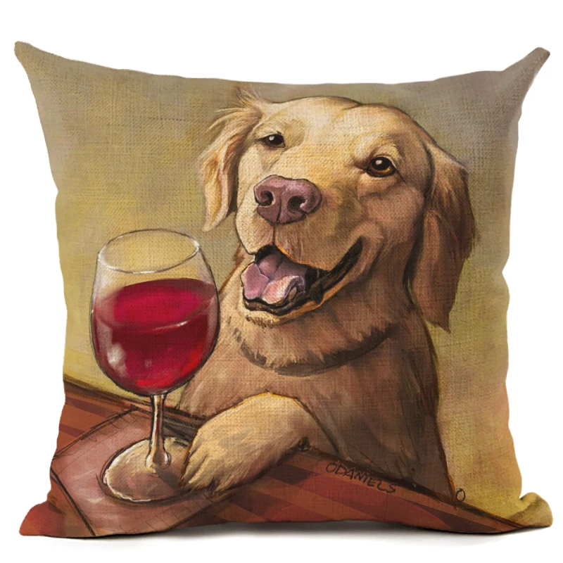 45x45 креативный Мультфильм цветная Собака Декор для дома наволочка декоративная