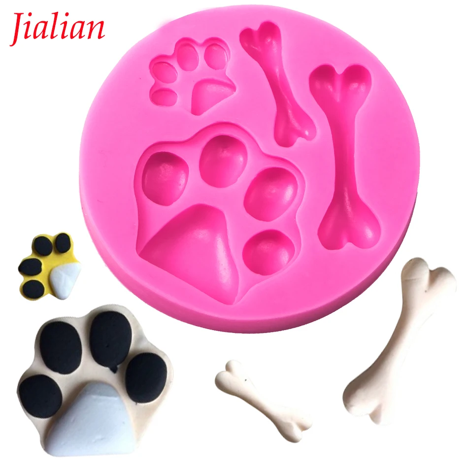 Dog a bonshape DIY fondant силиконовые формы для торта шоколада желе выпечки конфет кексов