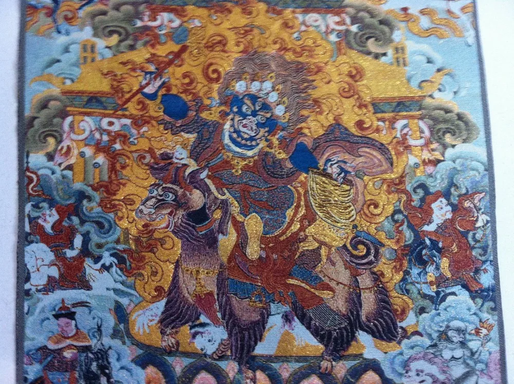 Тибетский Непал тара волосы золотого цвета мечтательный мир богатство thangkas | Дом