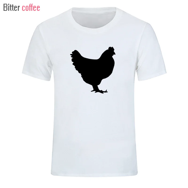 Мужская хлопковая футболка с коротким рукавом принтом петуха | одежда