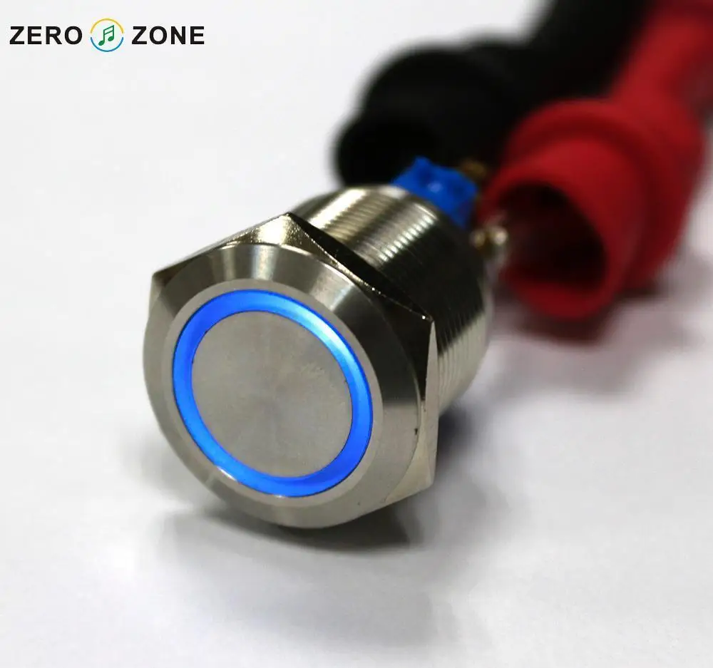 

22mm 250V 5A Self-locking stainless steel button switch with light