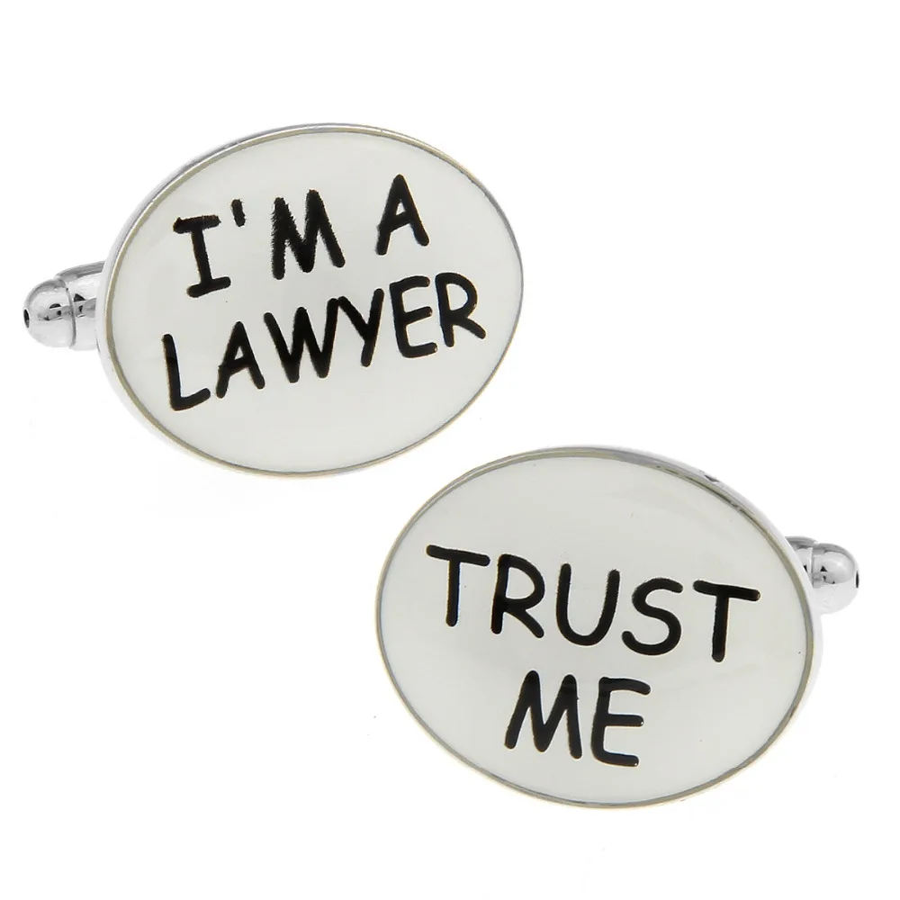 Мужская Свадебная манжета для жениха Links TRUST ME я ювер белая овальная форма запонки