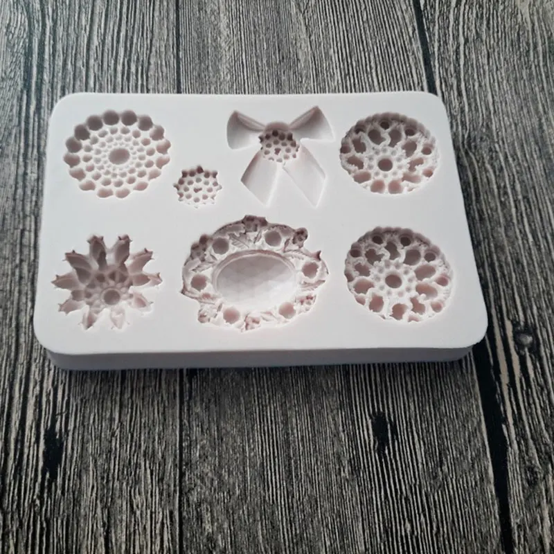 Драгоценных камней и лук силиконовые формы Помады плесени украшения торта