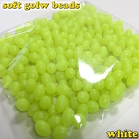 hot fishing soft glow oval beads size 34 46 58 68 610 710 812mm color yellow 1000pcslot