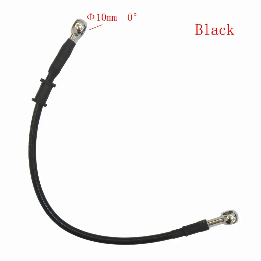 39cm Black 0 degree Короткий 27 34 39 см Универсальный Мотоцикл Байк Плетеный Стальной гидравлический усиленный тормозной провод клатч Масляный шланг труба - Цвет: 39cm Black 0 degree