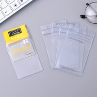10 pcslot pvc plastic id card badge holder transparent exhibition bank card badge holders name card holders office supplies new