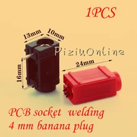 1pcslot yt218 banana jack 4 mm banana plug silver plated copper pcb socket circuit boards welding free shipping