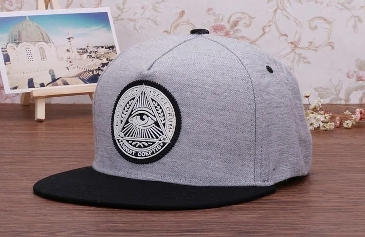 Классическая 5 панелей Хлопок snapback 3d глаза Бога пластмассовая заплатка мужские плоские поля бейсбольная кепка хип-хоп шляпа и Кепка для мужчин и женщин