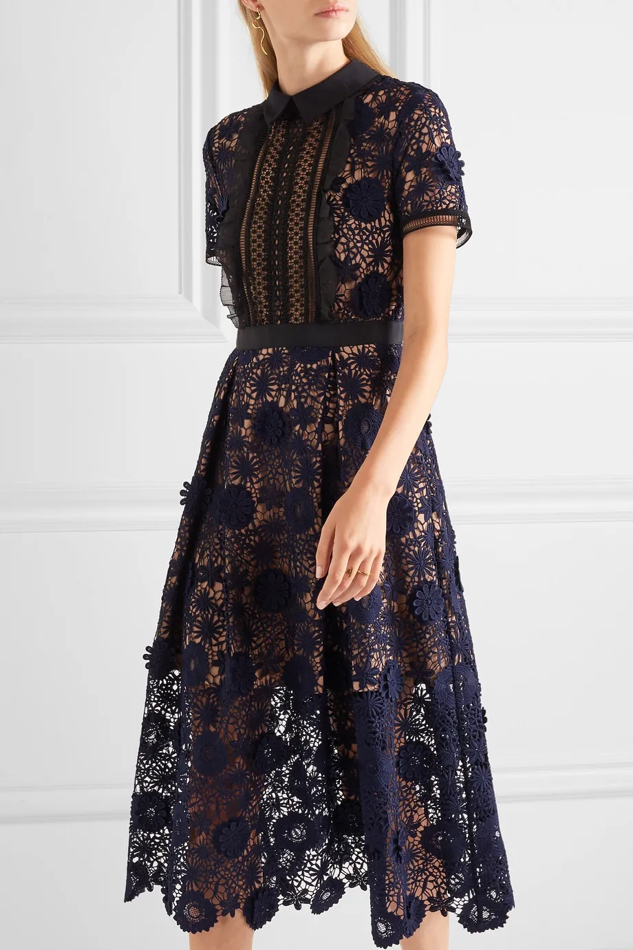 Self Portrait Dress 2019 High Quality Runway summer Women Embroidery Hollow out Elegant Party Ladies Long Dresses vestidos | Женская
