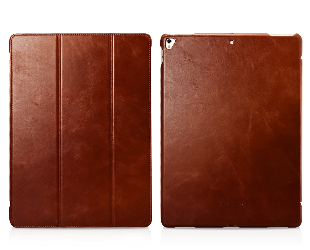 ICARER для iPad Pro 12,9 чехол винтажный из натуральной кожи флип-Фолио умный чехол для iPad Pro 12,9& Чехол подставка
