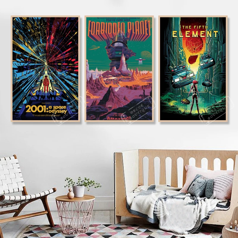 Sci Fi Science 2001 A Space Odyssey Dreams Ретро винтажный крафт плакат декоративный DIY настенный