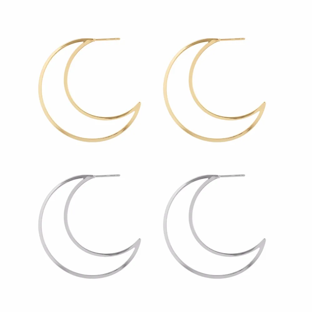 Новые Медные полые серьги-кольца с полумесяцем серьги-капли в богемном стиле для