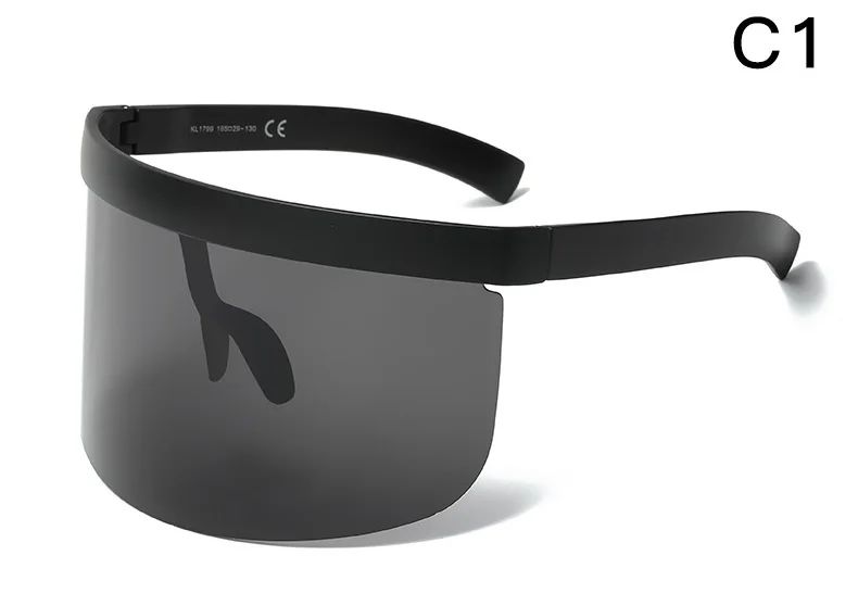 Black Lens Картер очки оверсайз модные уникальные солнцезащитные очки большая рамка для очков без оправы дизайн Для женщин Для мужчин солнцезащитные очки UV400 унисекс очки - Цвет линз: Black Lens