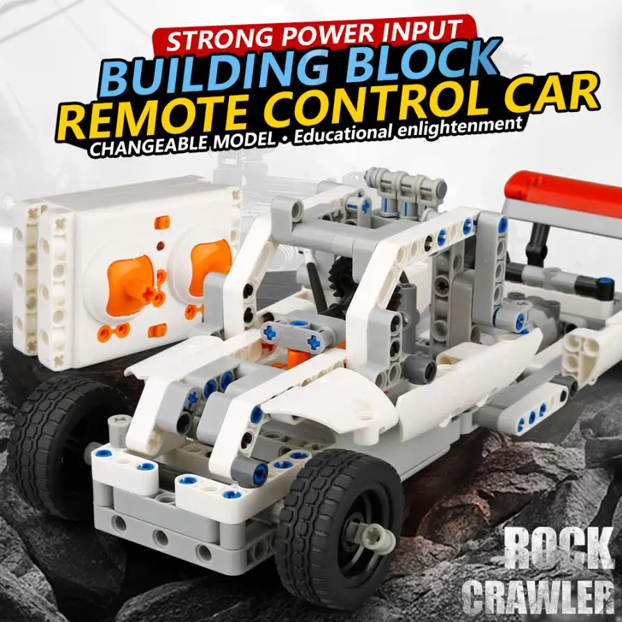 224 шт. DIY Kit R/C 10 в 1 гоночные автомобили Строительные кирпичи радиоуправляемая