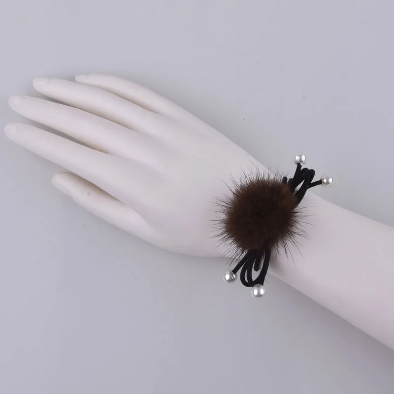 Милый круглый помпон из натурального меха норки милый меховой шарик для девочек