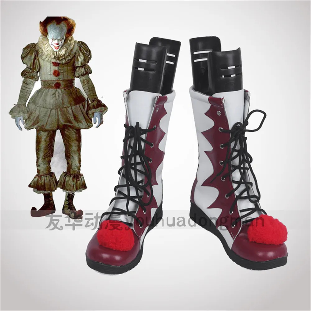 Хэллоуин Стивен Кинг's it pennywise клоун костюм мужские и женские сапоги для