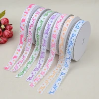 new plum blossom braided headband bow ribbon printed grosgrain pastry gift box packaging ribbon accessories 1 5cm 20 yards